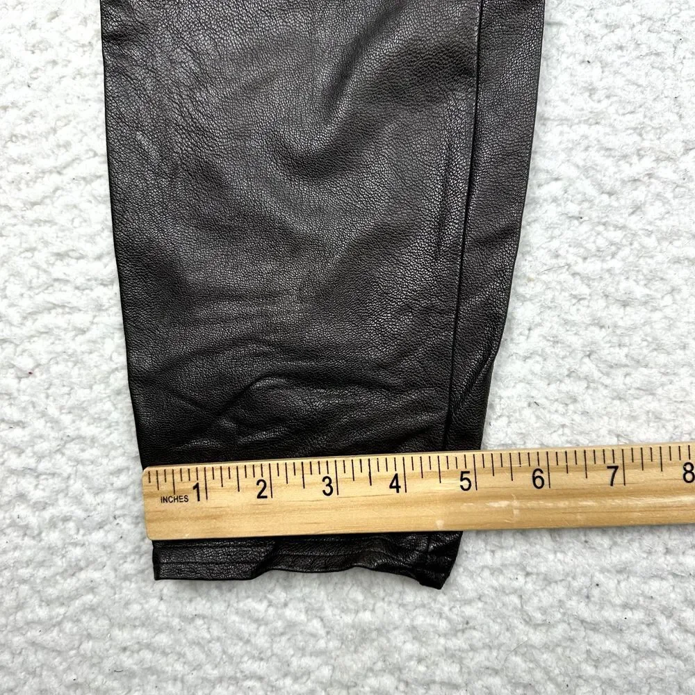SPANX Faux Leather-Like Skinny Pant Women's Large Black‎ Ankle Stretch Slimming